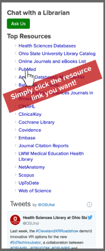 Image showing resource link that takes users to off campus log in automatically